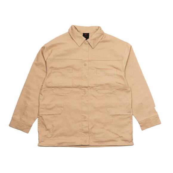 Jordan Flight Womens Oversized Trucker Jacket Size S Desert Khaki DZ1377 254 NWT - Picture 4 of 5